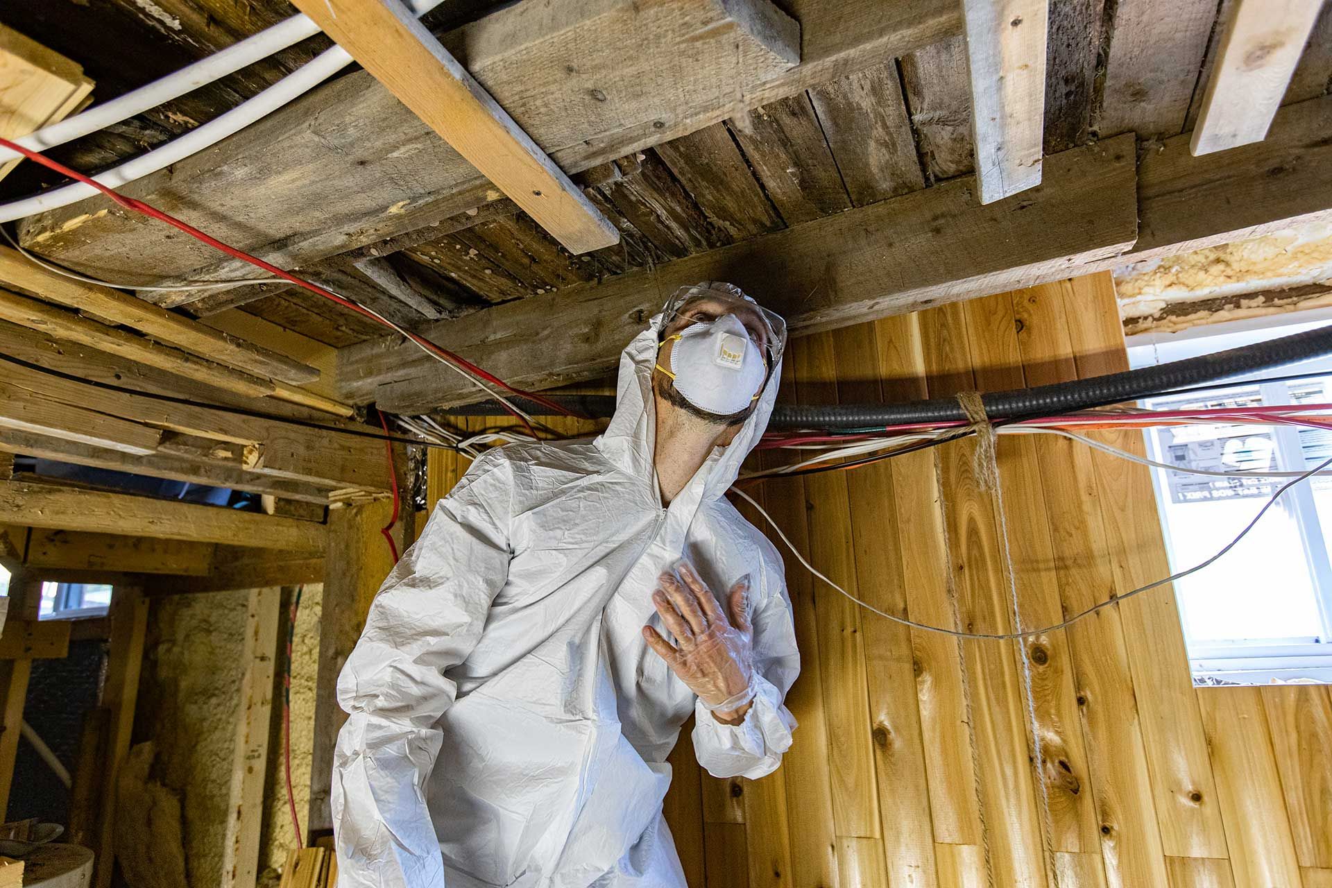 Mechanical Ventilation Heat Recovery Systems on a ceiling